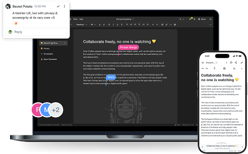 dDocs on laptop and mobile with live collaboration